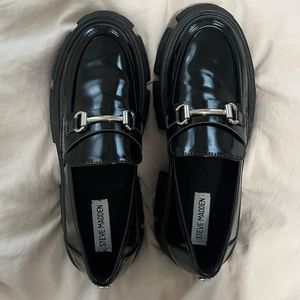 Steve Madden Black Platform Loafers NWOT